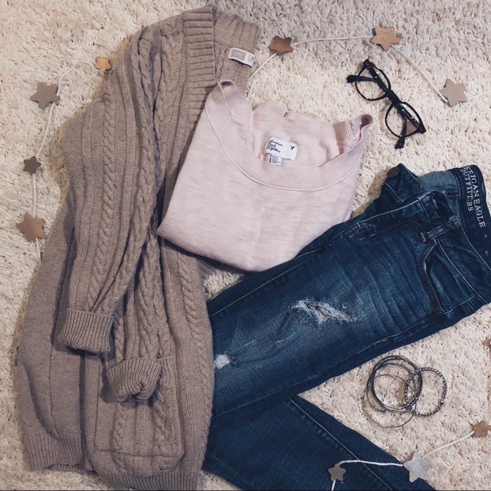 pastel crop sweater